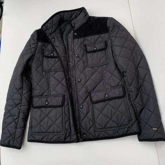 Tommy Hilfiger Quilted Jacket Black W Shoulder Patch Sz M Womens - Picture 3 of 7